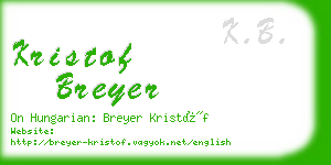 kristof breyer business card